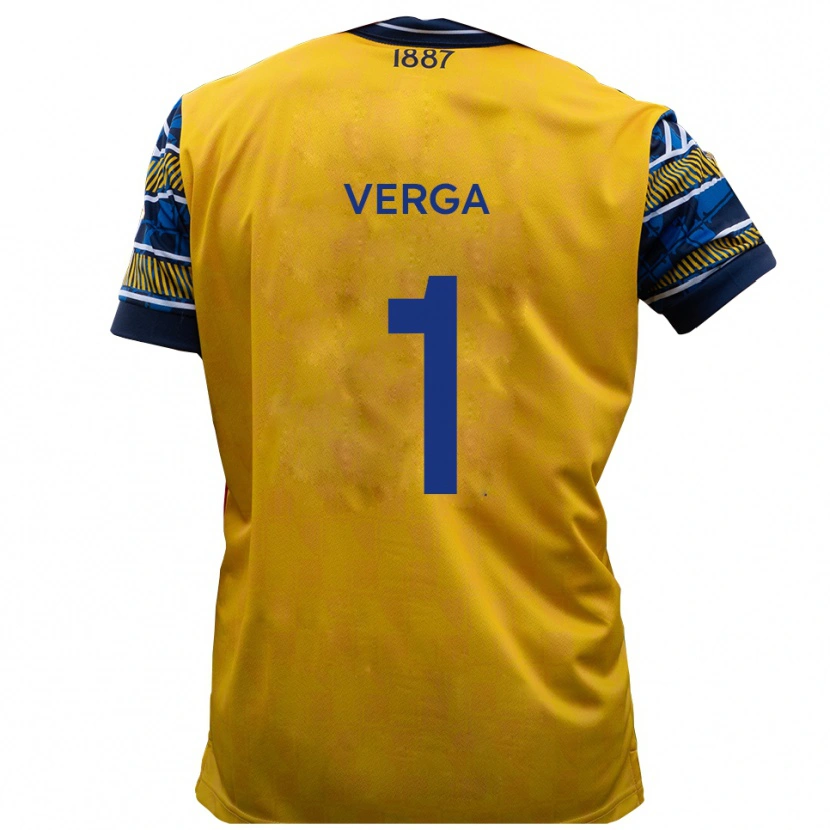 Danxen Dames Mikey Verga #1 Geel Zwart Uitshirt Uittenue 2025/26 T-Shirt België