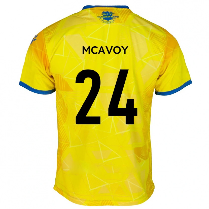 Danxen Dames Connor Mcavoy #24 Geel Blauw Uitshirt Uittenue 2025/26 T-Shirt België