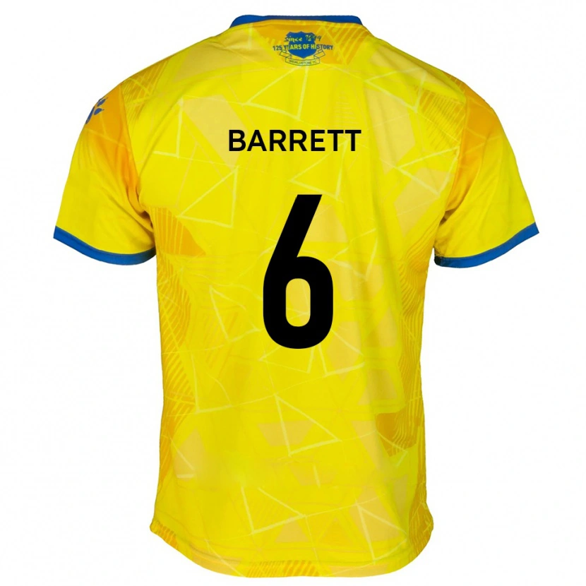 Danxen Dames Mason Barrett #6 Geel Blauw Uitshirt Uittenue 2025/26 T-Shirt België
