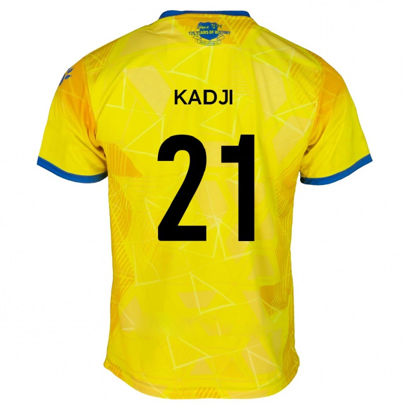 Danxen Dames Dylan Kadji #21 Geel Blauw Uitshirt Uittenue 2025/26 T-Shirt België
