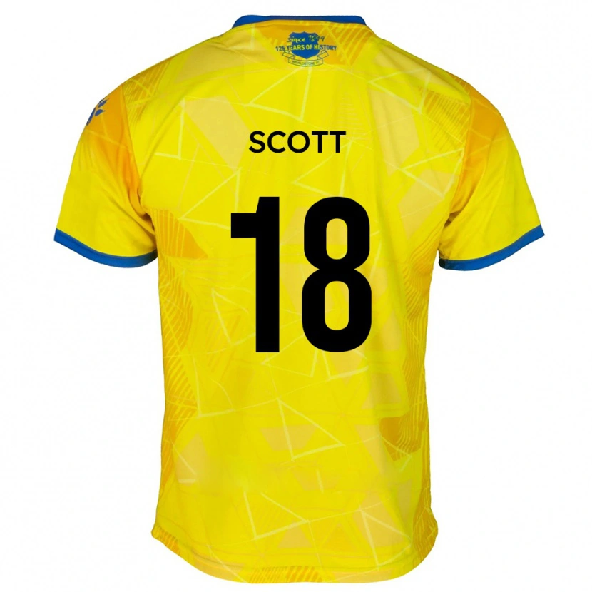Danxen Dames Christian Scott #18 Geel Blauw Uitshirt Uittenue 2025/26 T-Shirt België