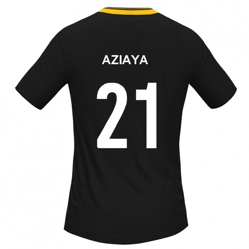 Danxen Dames David Aziaya #21 Zwart Geel Uitshirt Uittenue 2025/26 T-Shirt België