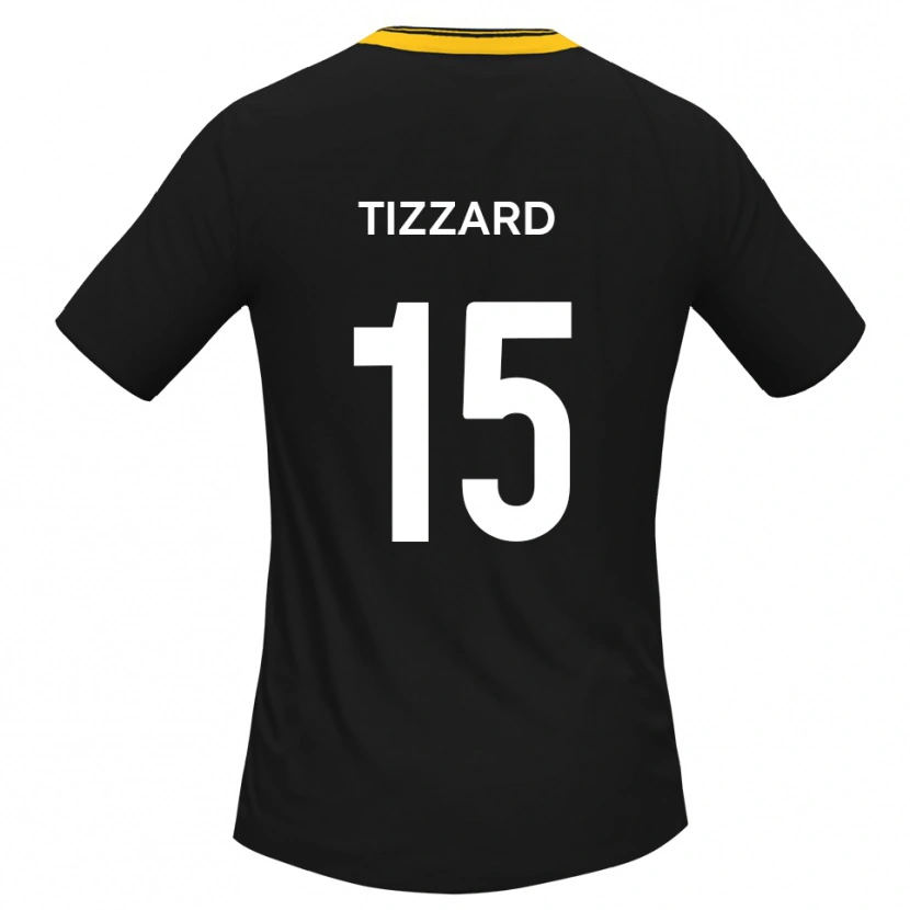 Danxen Dames Will Tizzard #15 Zwart Geel Uitshirt Uittenue 2025/26 T-Shirt België