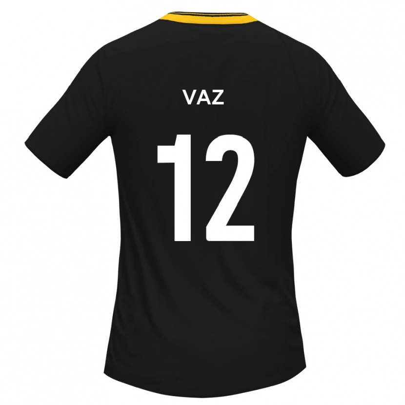 Danxen Dames Eduino Vaz #12 Zwart Geel Uitshirt Uittenue 2025/26 T-Shirt België