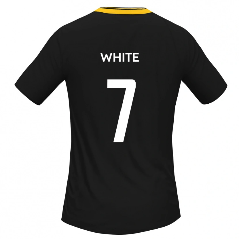 Danxen Dames Jaiden White #7 Zwart Geel Uitshirt Uittenue 2025/26 T-Shirt België