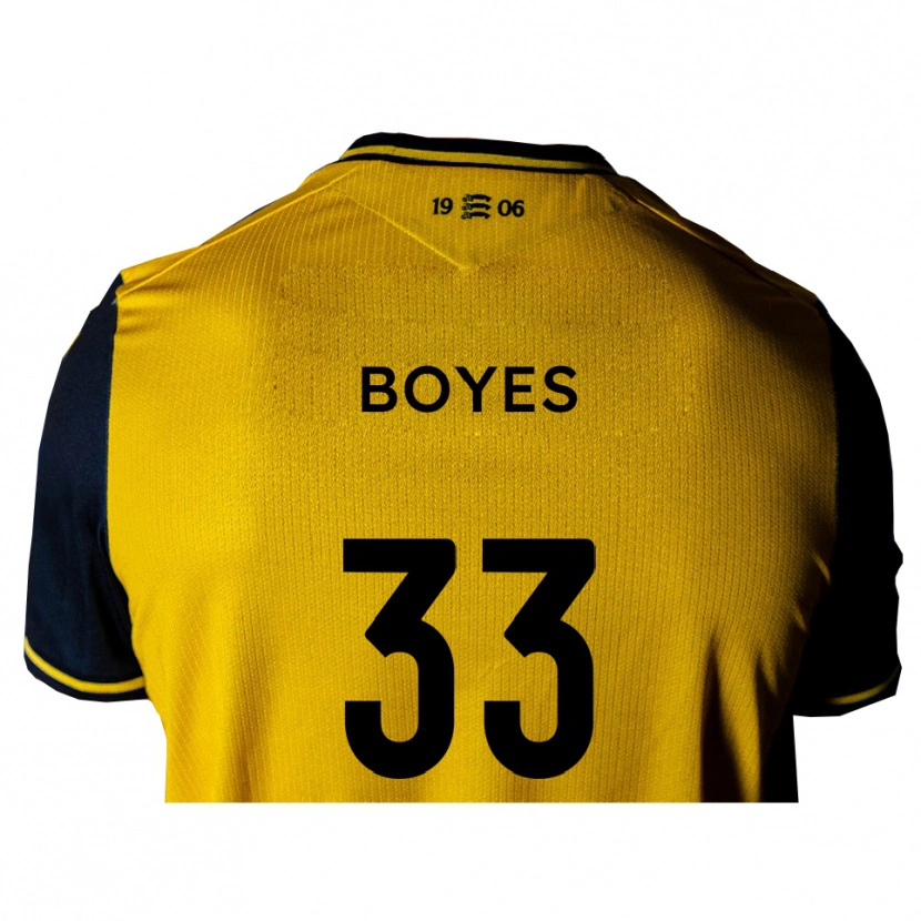 Danxen Dames Harry Boyes #33 Geel Zwart Uitshirt Uittenue 2025/26 T-Shirt België