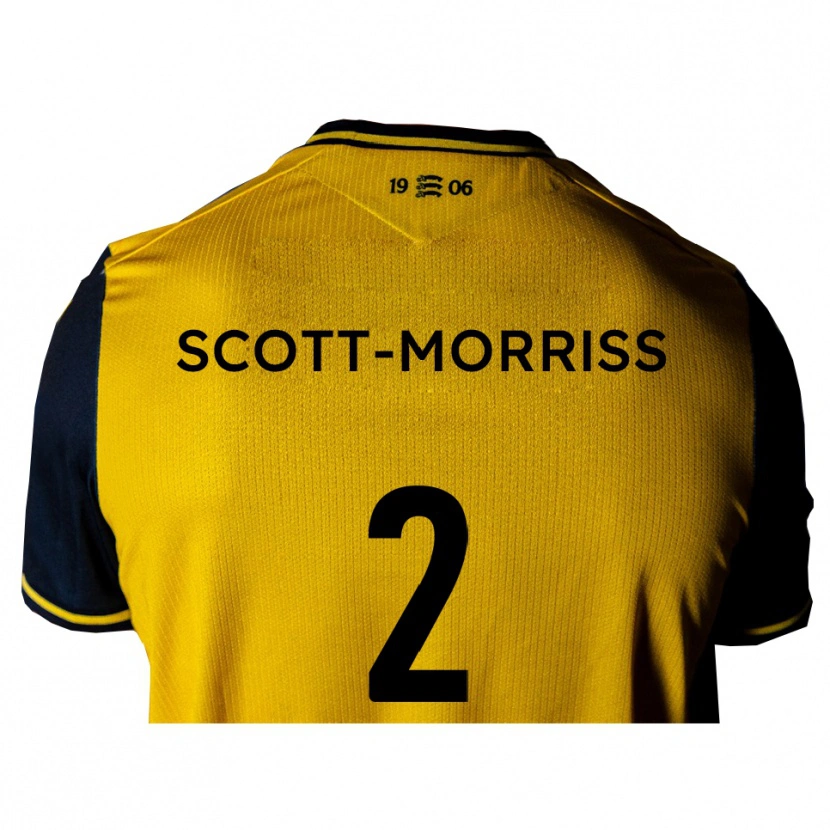 Danxen Dames Gus Scott-Morriss #2 Geel Zwart Uitshirt Uittenue 2025/26 T-Shirt België