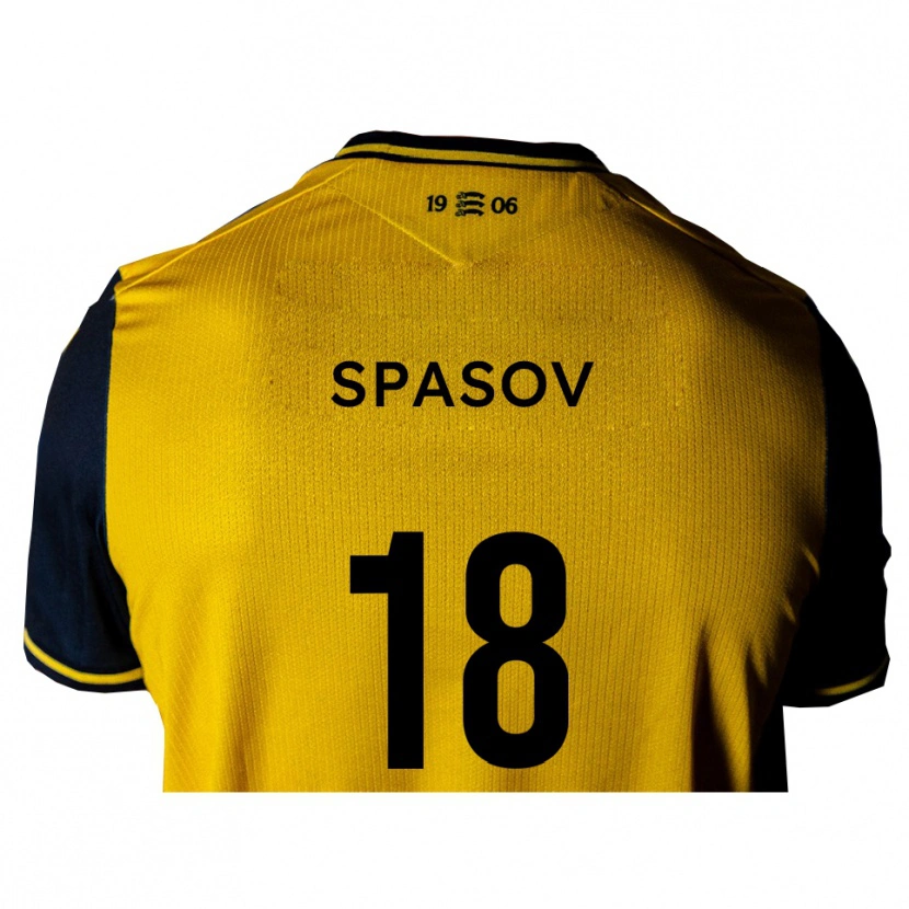 Danxen Dames Slavi Spasov #18 Geel Zwart Uitshirt Uittenue 2025/26 T-Shirt België