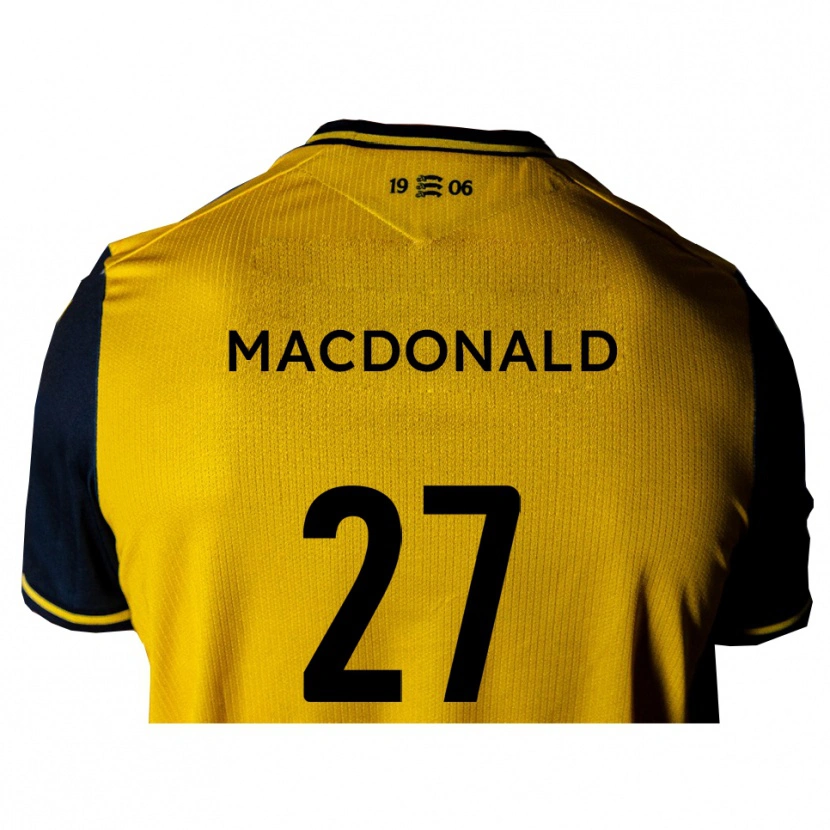 Danxen Dames Beau Macdonald #27 Geel Zwart Uitshirt Uittenue 2025/26 T-Shirt België