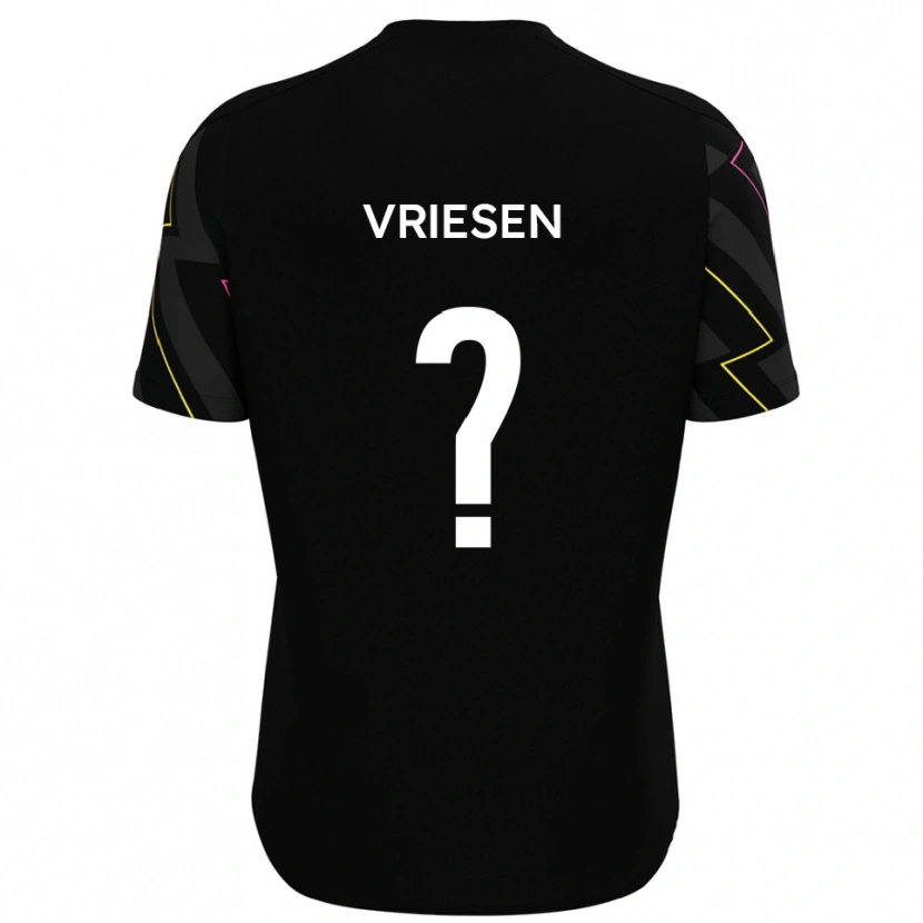 Danxen Dames Fabian Vriesen #0 Zwart Grijs Uitshirt Uittenue 2025/26 T-Shirt België