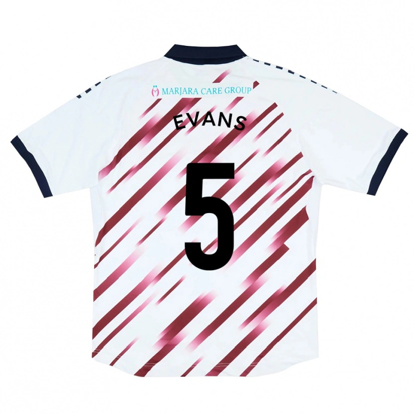 Danxen Dames Will Evans #5 Wit Rood Uitshirt Uittenue 2025/26 T-Shirt België