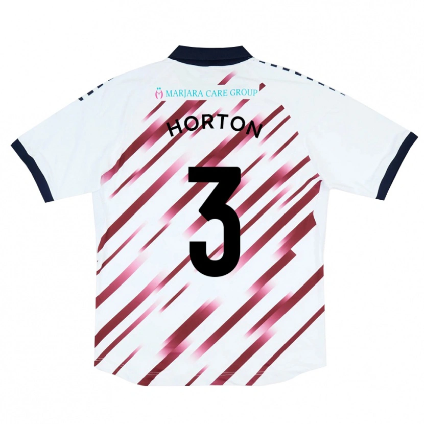 Danxen Dames Branden Horton #3 Wit Rood Uitshirt Uittenue 2025/26 T-Shirt België