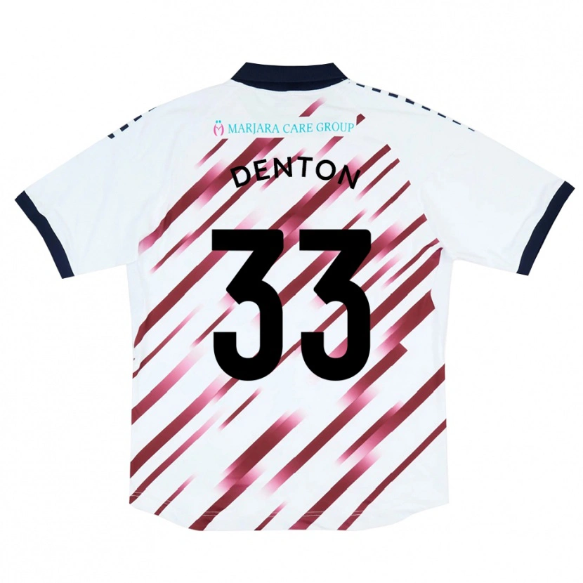 Danxen Dames Tyler Denton #33 Wit Rood Uitshirt Uittenue 2025/26 T-Shirt België