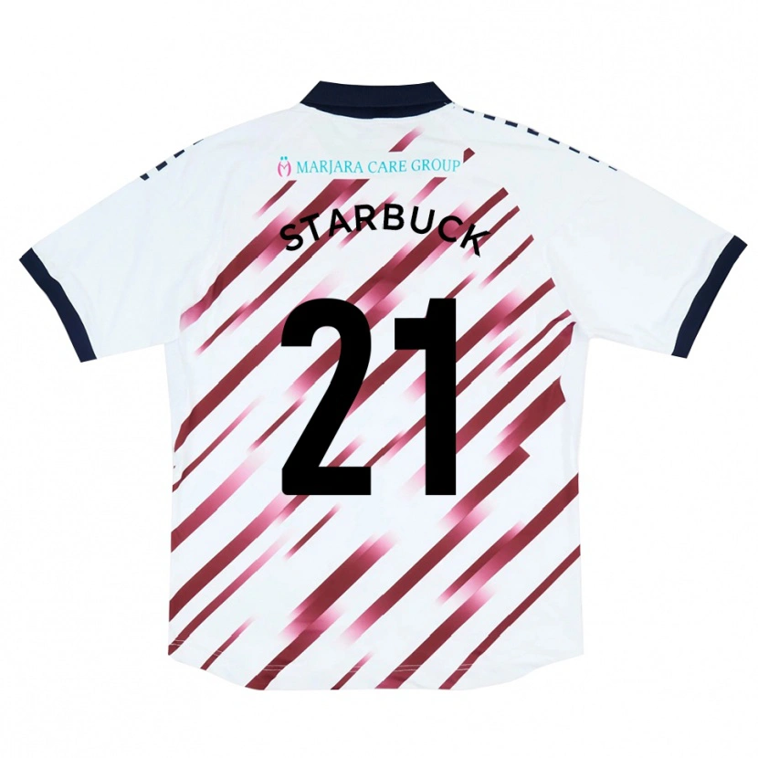Danxen Dames Joe Starbuck #21 Wit Rood Uitshirt Uittenue 2025/26 T-Shirt België