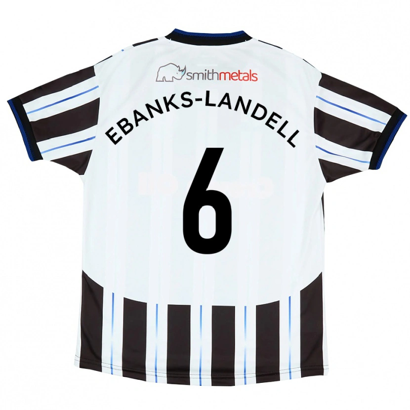 Danxen Dames Ethan Ebanks-Landell #6 Wit Zwart Uitshirt Uittenue 2025/26 T-Shirt België