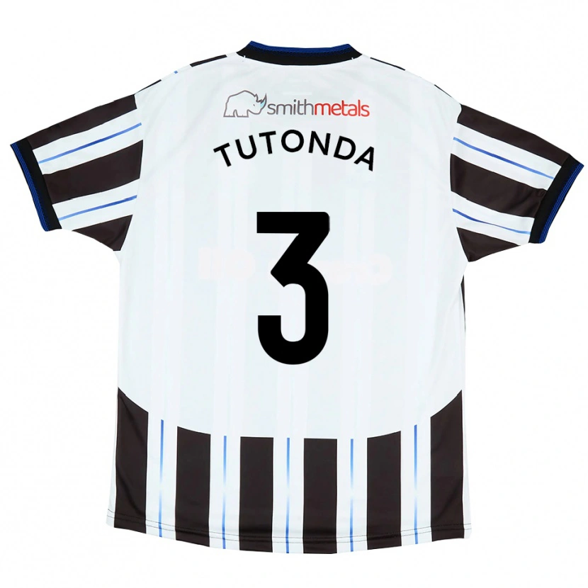 Danxen Dames David Tutonda #3 Wit Zwart Uitshirt Uittenue 2025/26 T-Shirt België