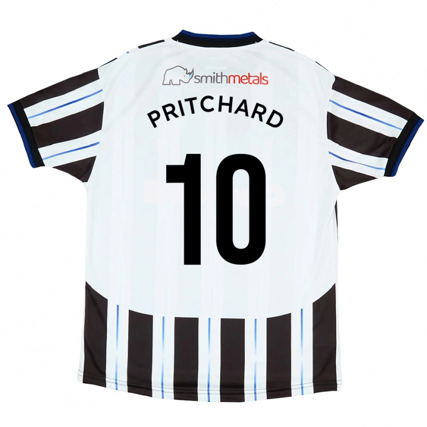 Danxen Dames Joe Pritchard #10 Wit Zwart Uitshirt Uittenue 2025/26 T-Shirt België