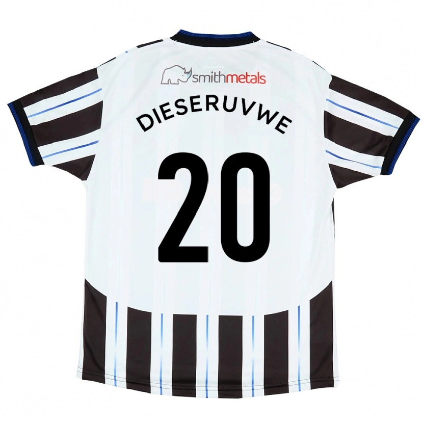 Danxen Dames Emmanuel Dieseruvwe #20 Wit Zwart Uitshirt Uittenue 2025/26 T-Shirt België