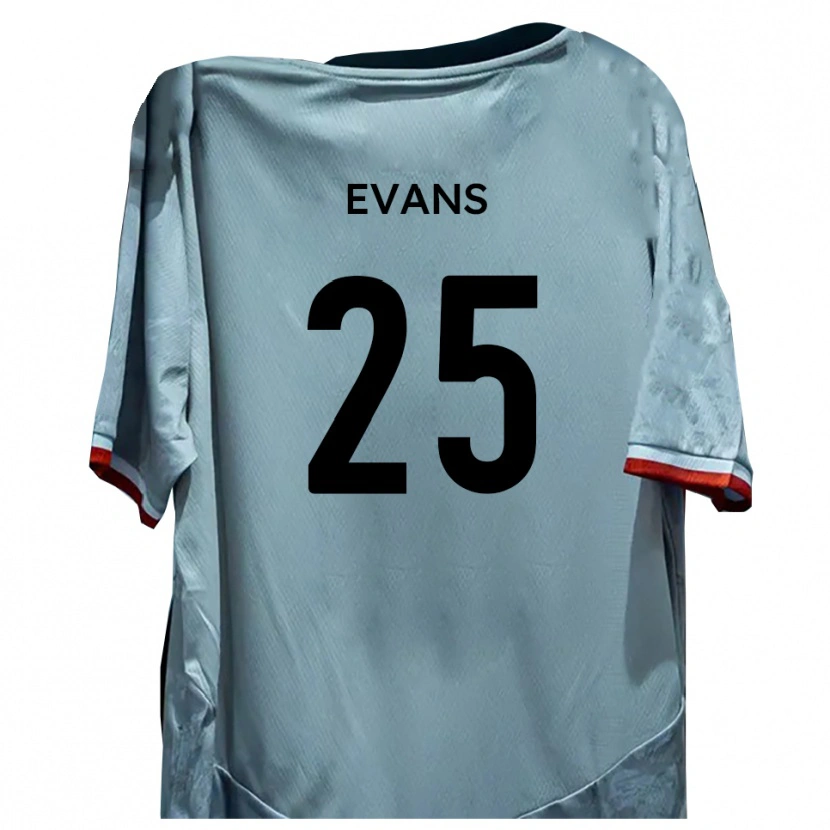 Danxen Dames Andy Evans #25 Wit Zwart Uitshirt Uittenue 2025/26 T-Shirt België