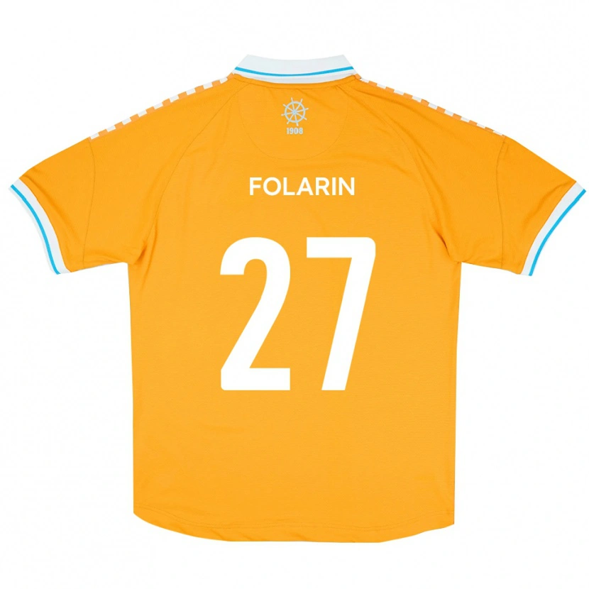 Danxen Dames Sam Folarin #27 Geel Blauw Uitshirt Uittenue 2025/26 T-Shirt België