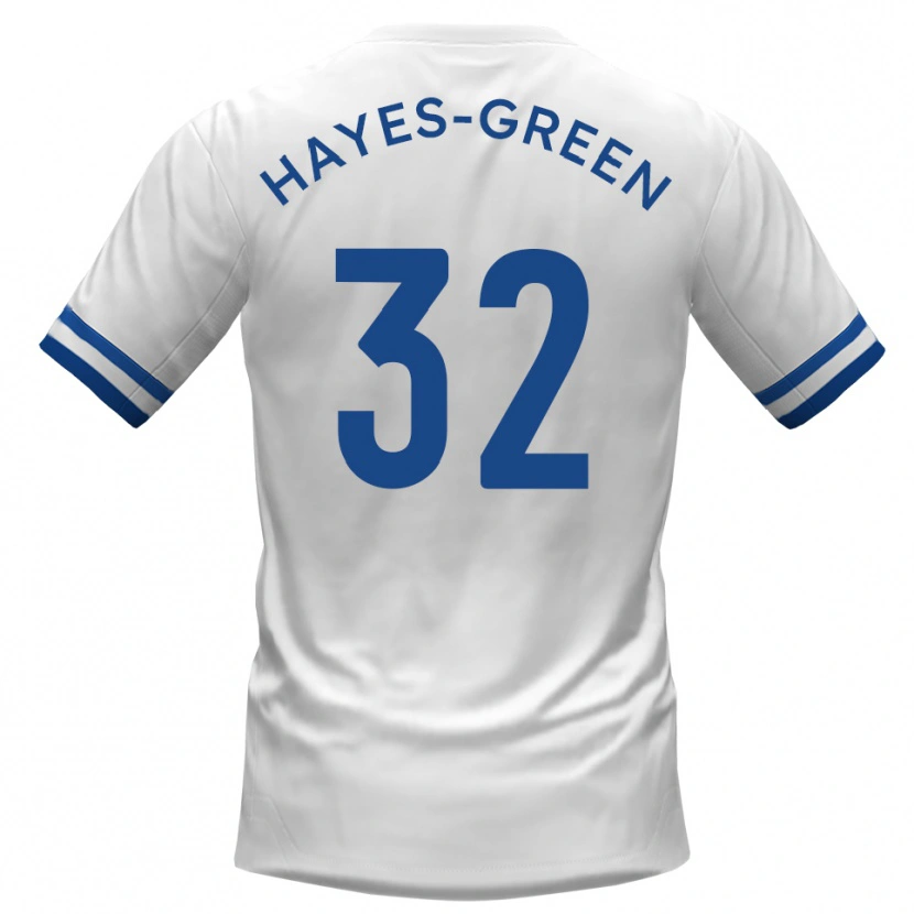 Danxen Dames Charlie Hayes-Green #32 Wit Blauw Uitshirt Uittenue 2025/26 T-Shirt België