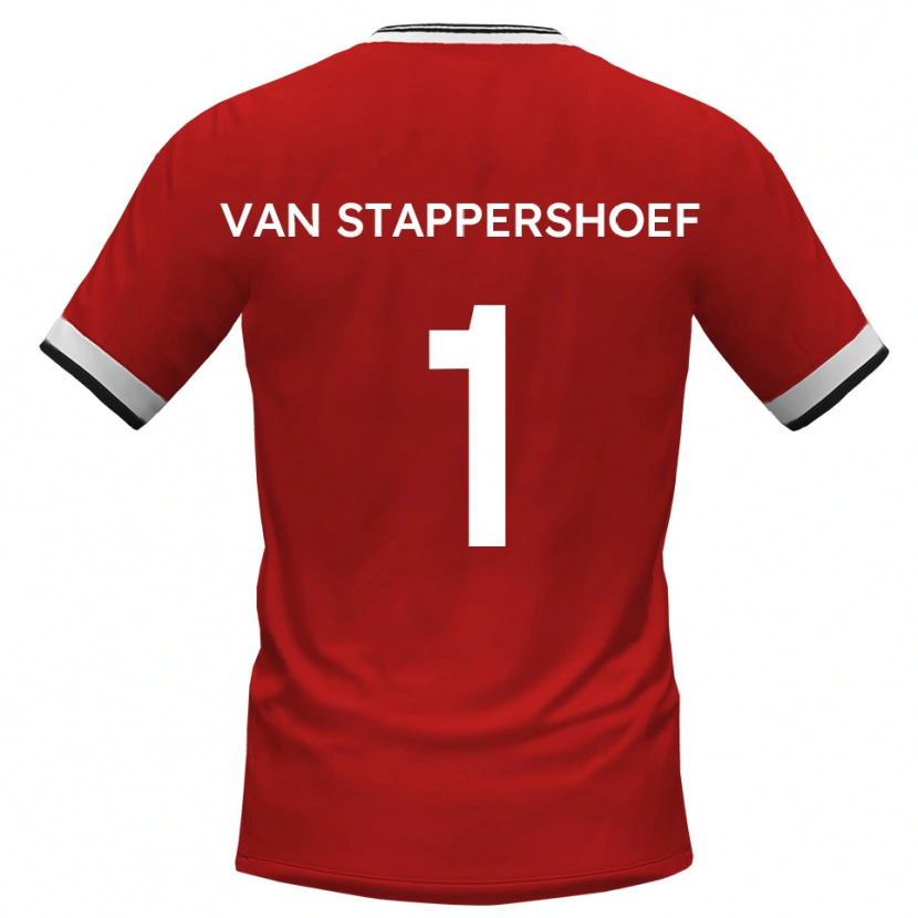 Danxen Dames Jordi Van Stappershoef #1 Wit Zwart Uitshirt Uittenue 2025/26 T-Shirt België