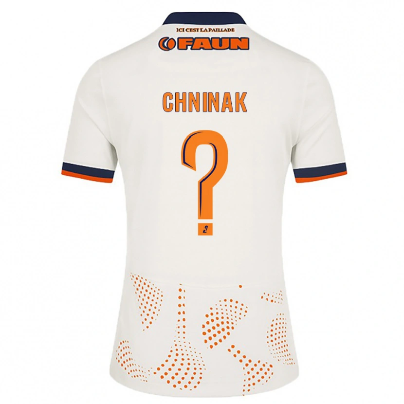 Danxen Dames Nawfal Chninak #0 Wit Oranje Uitshirt Uittenue 2025/26 T-Shirt België