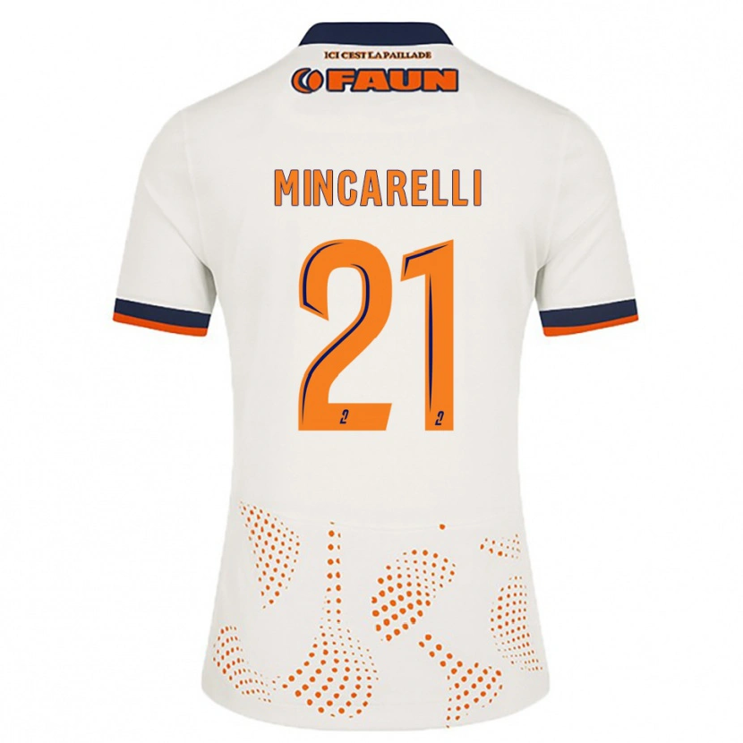 Danxen Dames Lucas Mincarelli #21 Wit Oranje Uitshirt Uittenue 2025/26 T-Shirt België