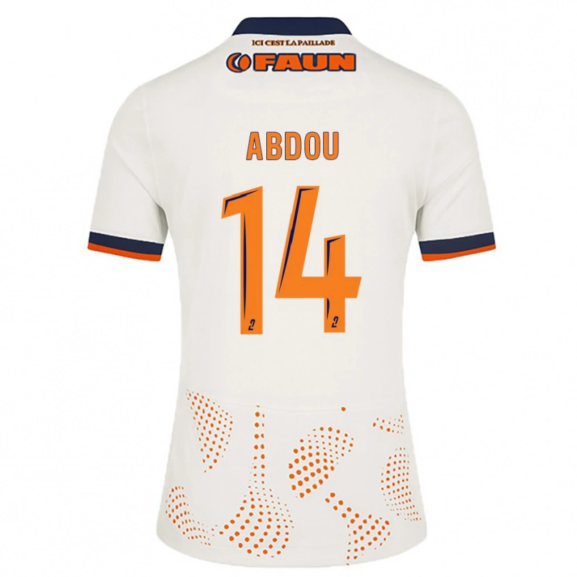 Danxen Dames Mathias Abdou #14 Wit Oranje Uitshirt Uittenue 2025/26 T-Shirt België