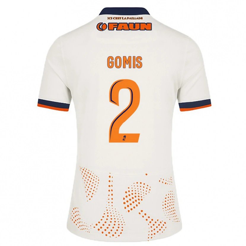 Danxen Dames Kabissan Gomis #2 Wit Oranje Uitshirt Uittenue 2025/26 T-Shirt België