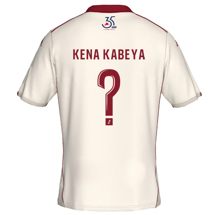 Danxen Dames Ethan Kena Kabeya #0 Wit Bourgondisch Uitshirt Uittenue 2025/26 T-Shirt België