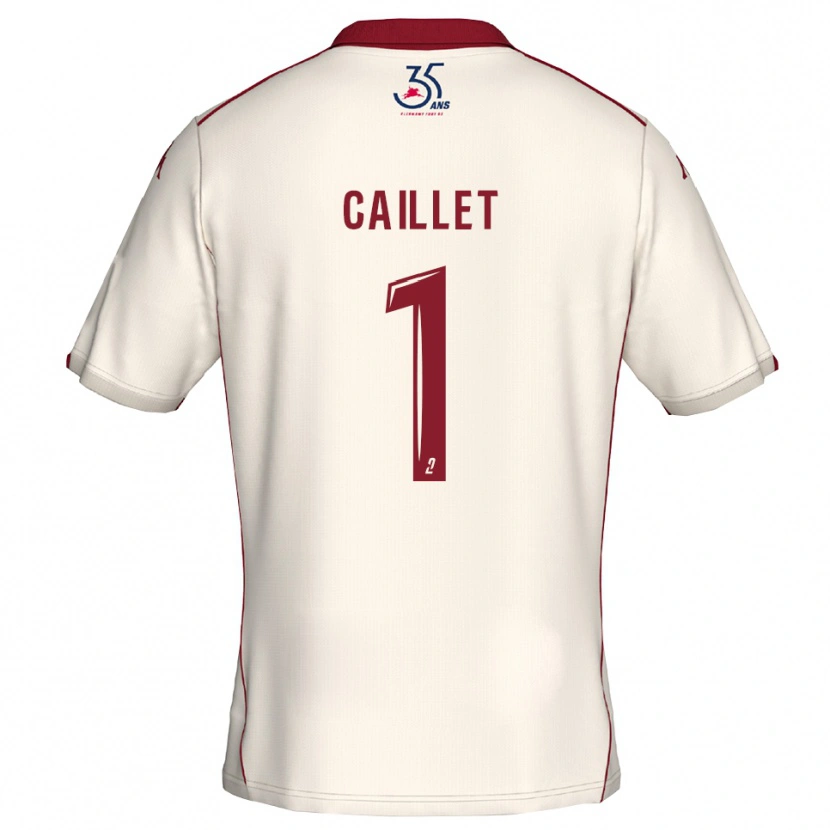 Danxen Dames Flavie Caillet #1 Wit Bourgondisch Uitshirt Uittenue 2025/26 T-Shirt België