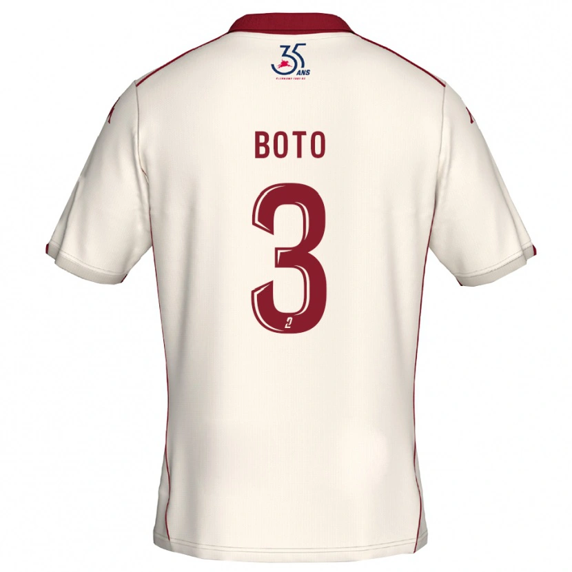 Danxen Dames Kenji-Van Boto #3 Wit Bourgondisch Uitshirt Uittenue 2025/26 T-Shirt België