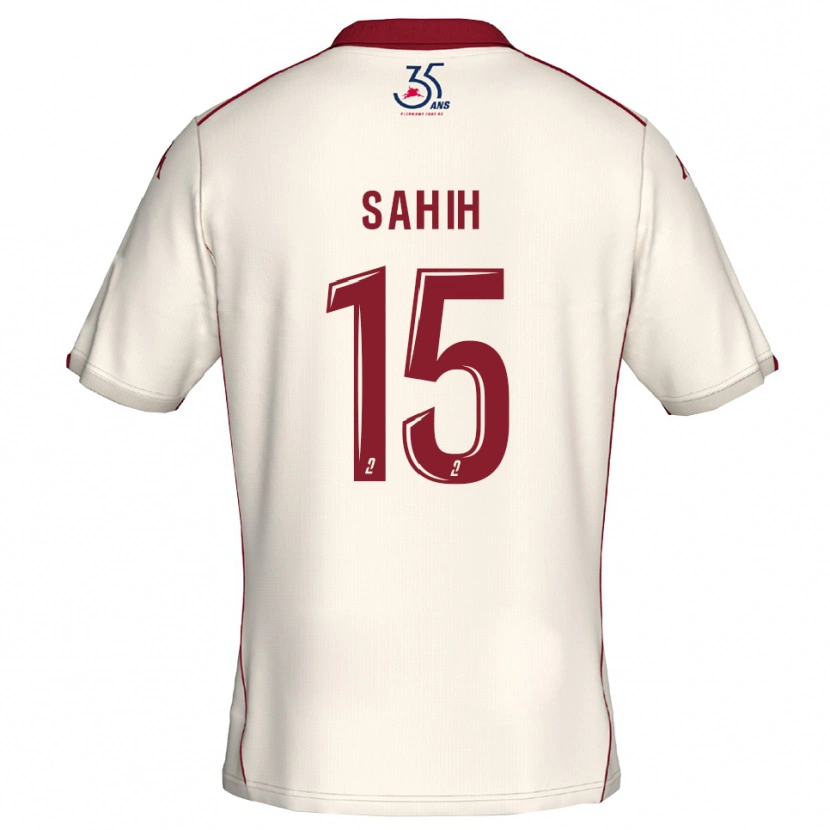 Danxen Dames Yanis Sahih #15 Wit Bourgondisch Uitshirt Uittenue 2025/26 T-Shirt België