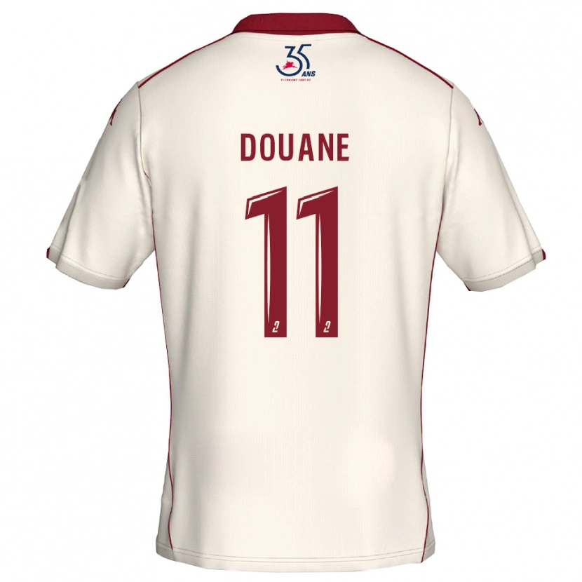Danxen Dames Maïdine Douane #11 Wit Bourgondisch Uitshirt Uittenue 2025/26 T-Shirt België
