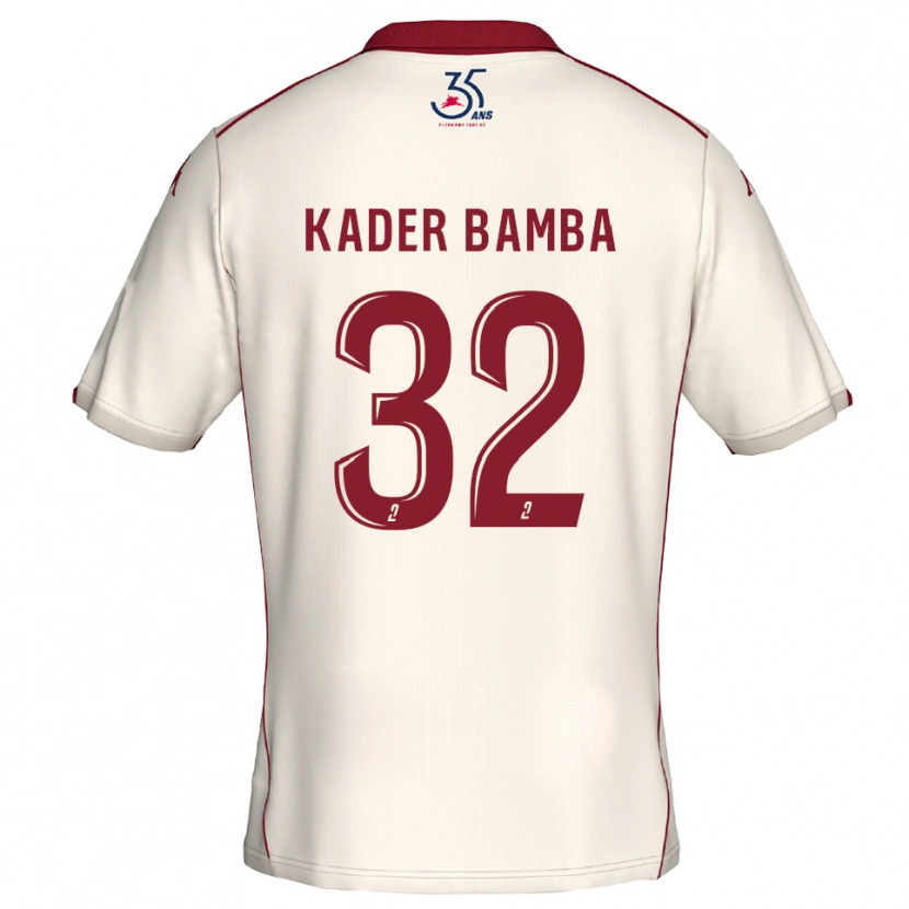 Danxen Dames Abdoul Kader Bamba #32 Wit Bourgondisch Uitshirt Uittenue 2025/26 T-Shirt België