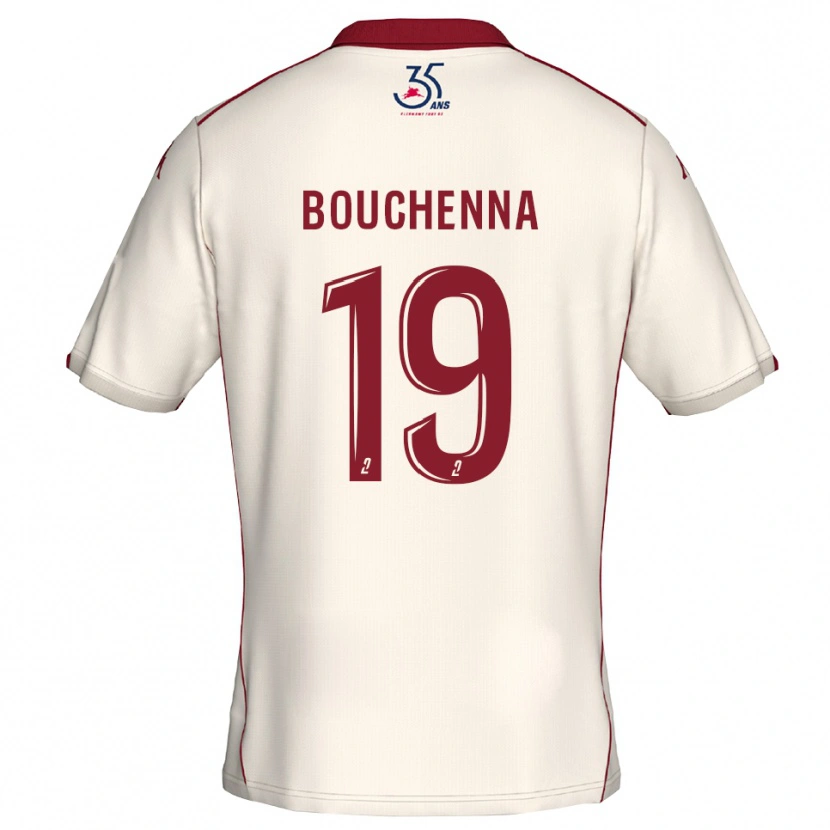 Danxen Dames Mohamed-Amine Bouchenna #19 Wit Bourgondisch Uitshirt Uittenue 2025/26 T-Shirt België