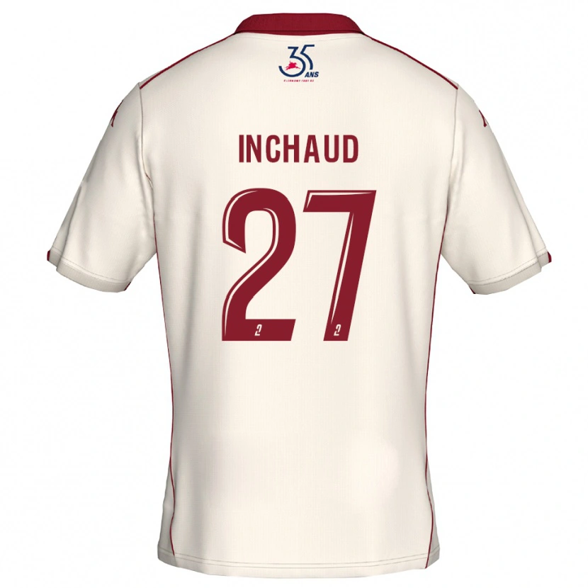 Danxen Dames Marks Inchaud #27 Wit Bourgondisch Uitshirt Uittenue 2025/26 T-Shirt België