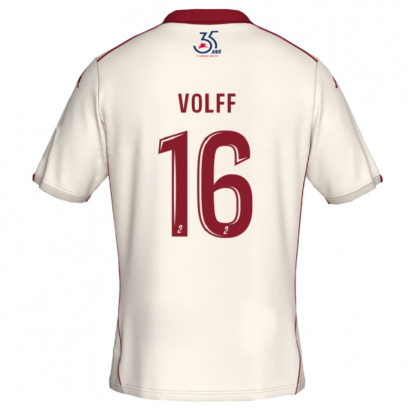 Danxen Dames Émilie Volff #16 Wit Bourgondisch Uitshirt Uittenue 2025/26 T-Shirt België
