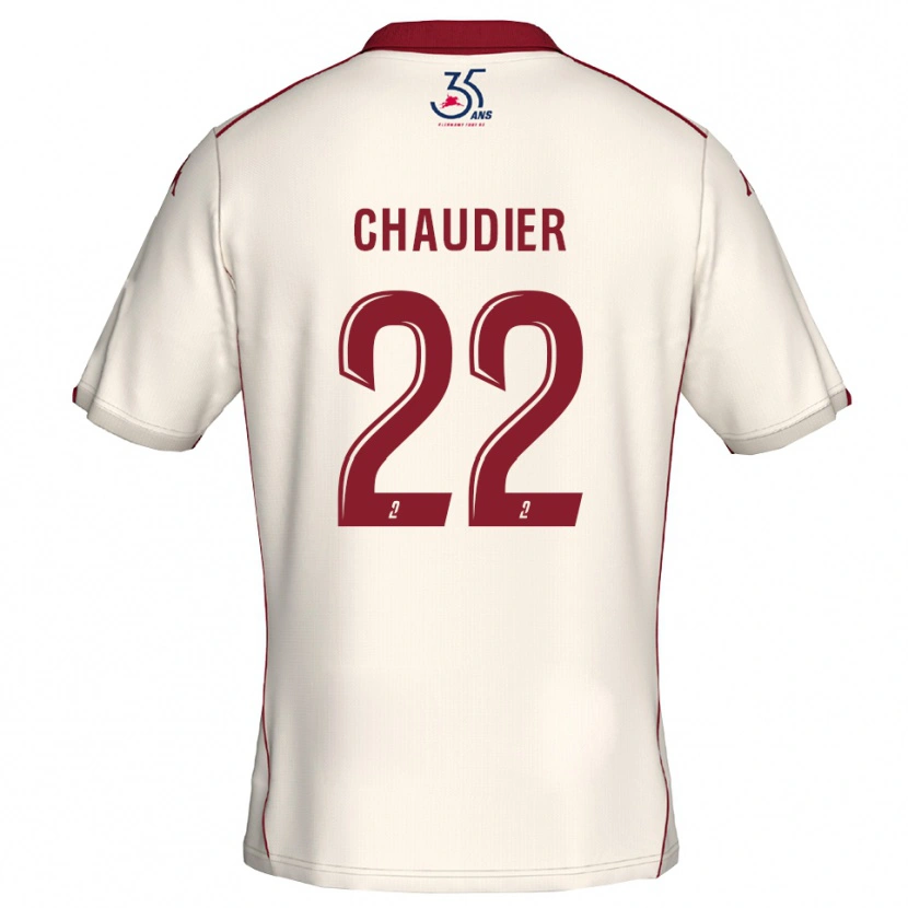 Danxen Dames Ophélie Chaudier #22 Wit Bourgondisch Uitshirt Uittenue 2025/26 T-Shirt België