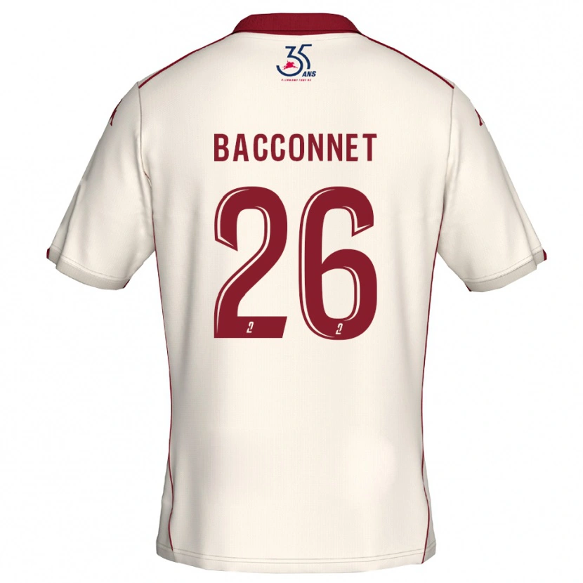 Danxen Dames Marylou Bacconnet #26 Wit Bourgondisch Uitshirt Uittenue 2025/26 T-Shirt België