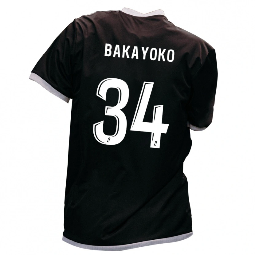 Danxen Dames Siaka Bakayoko #34 Zwart Goud Uitshirt Uittenue 2025/26 T-Shirt België