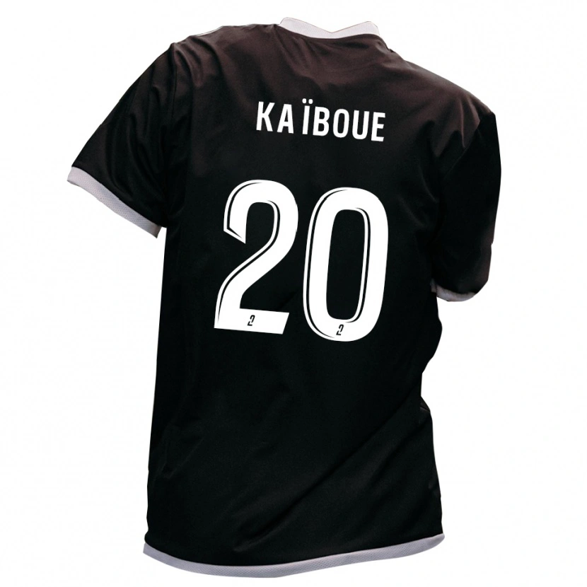 Danxen Dames Kylian Kaïboue #20 Zwart Goud Uitshirt Uittenue 2025/26 T-Shirt België