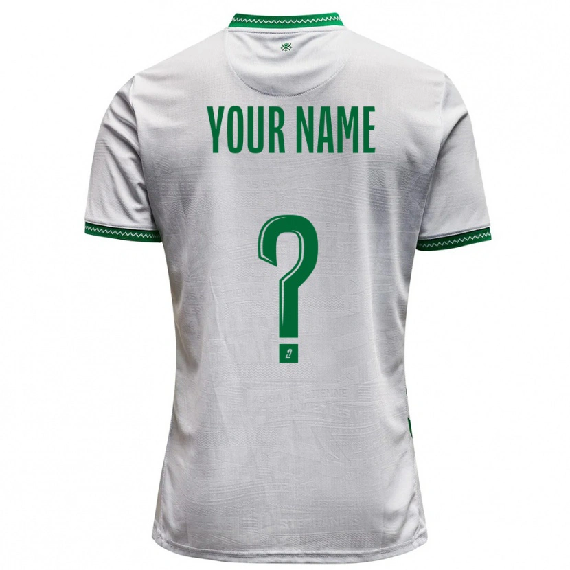 Danxen Dames Uw Naam #0 Wit Groen Uitshirt Uittenue 2025/26 T-Shirt België