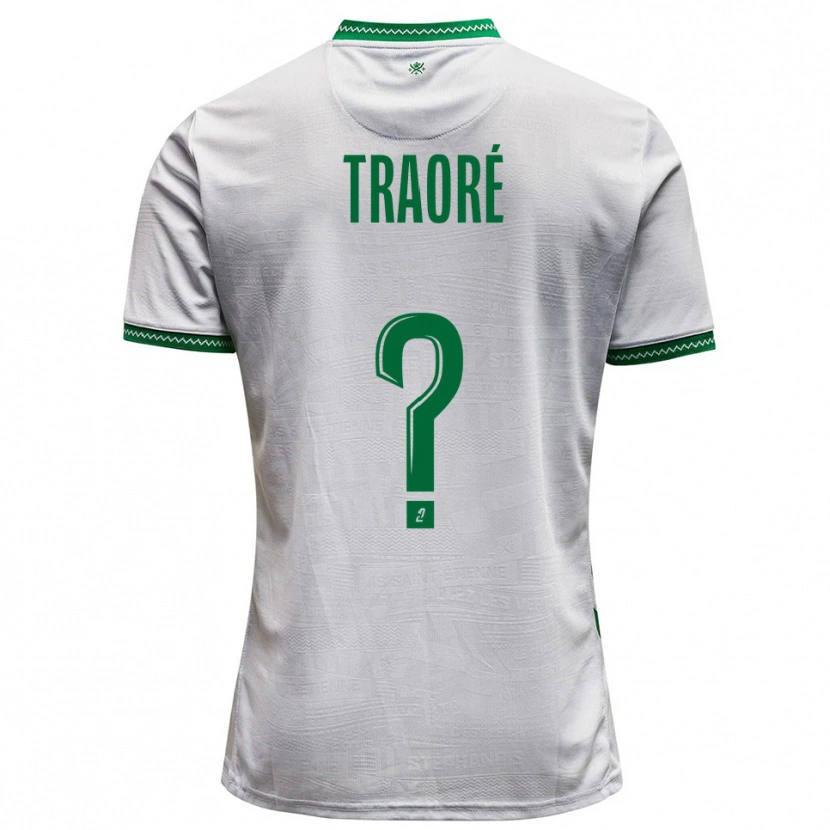 Danxen Dames Aboubakar Traoré #0 Wit Groen Uitshirt Uittenue 2025/26 T-Shirt België