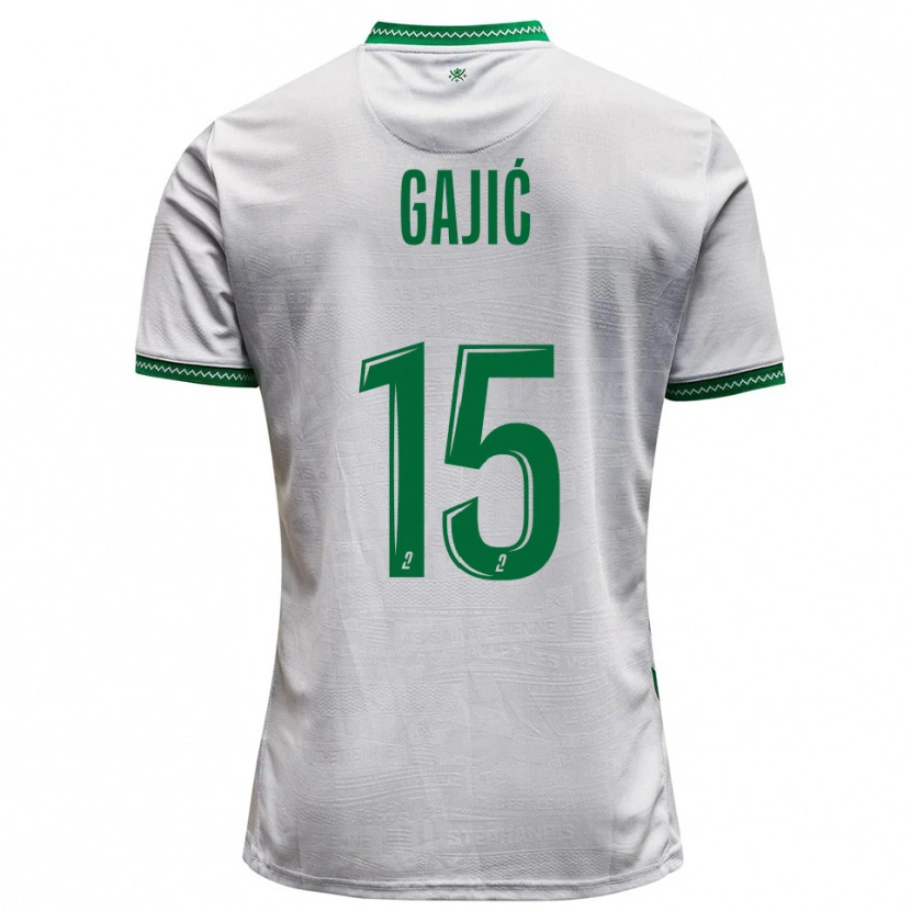 Danxen Dames Aleksandra Gajić #15 Wit Groen Uitshirt Uittenue 2025/26 T-Shirt België