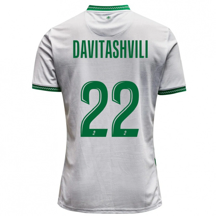 Danxen Dames Zuriko Davitashvili #22 Wit Groen Uitshirt Uittenue 2025/26 T-Shirt België