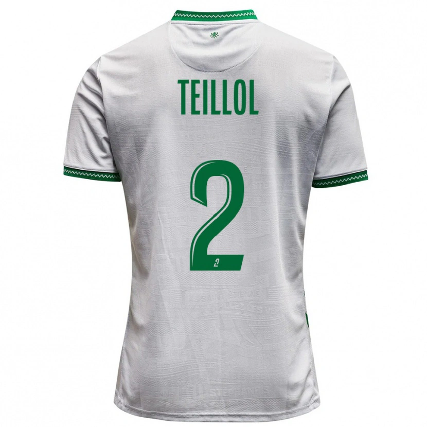 Danxen Dames Tom Teillol #2 Wit Groen Uitshirt Uittenue 2025/26 T-Shirt België
