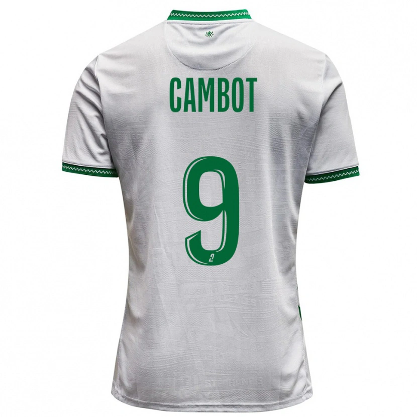 Danxen Dames Sarah Cambot #9 Wit Groen Uitshirt Uittenue 2025/26 T-Shirt België