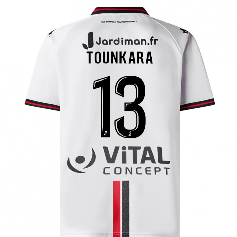 Danxen Dames Fadiala Tounkara #13 Wit Rood Uitshirt Uittenue 2025/26 T-Shirt België
